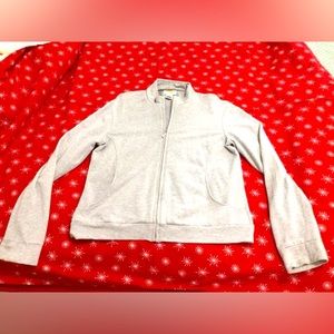 Ladies’ Talbots Heathered Gray Pima Cotton Activewear Jacket - Size Medium